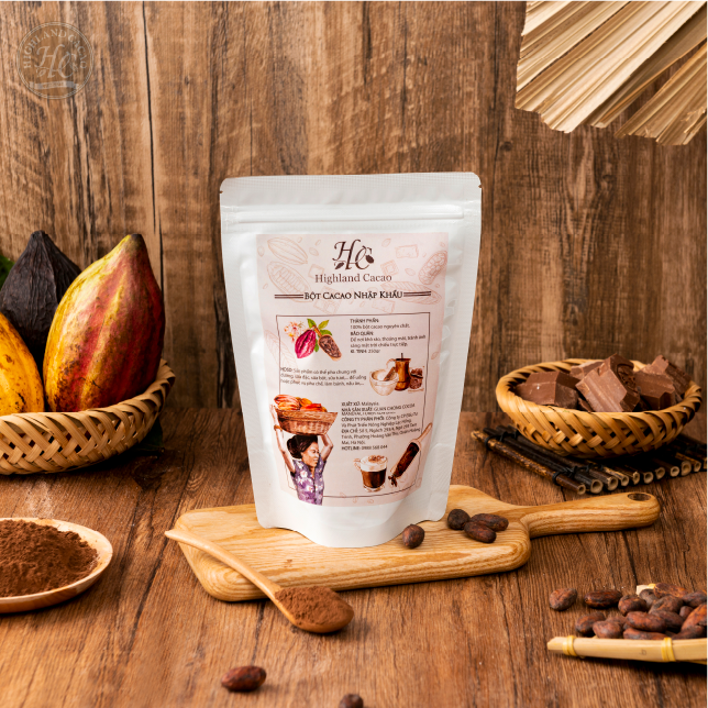 Bột cacao nguyên chất Malaysia túi 250g