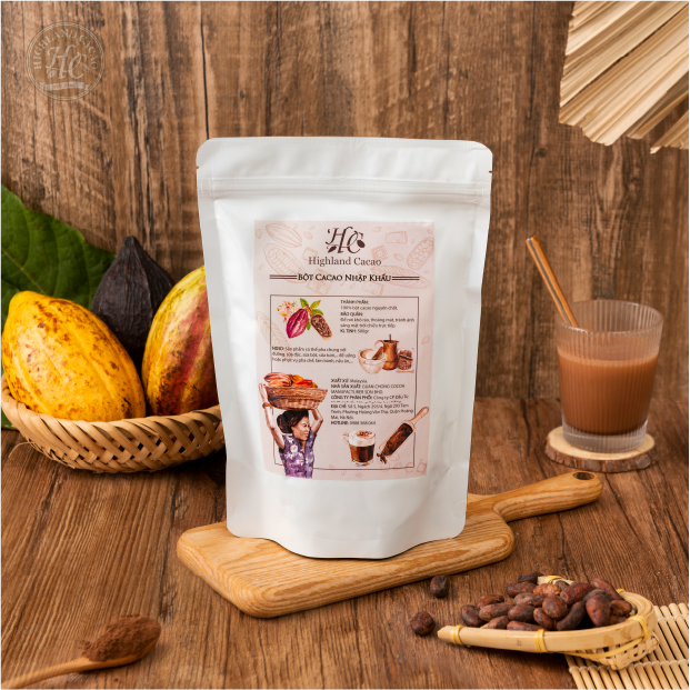 Bột cacao nguyên chất Malaysia túi 500g