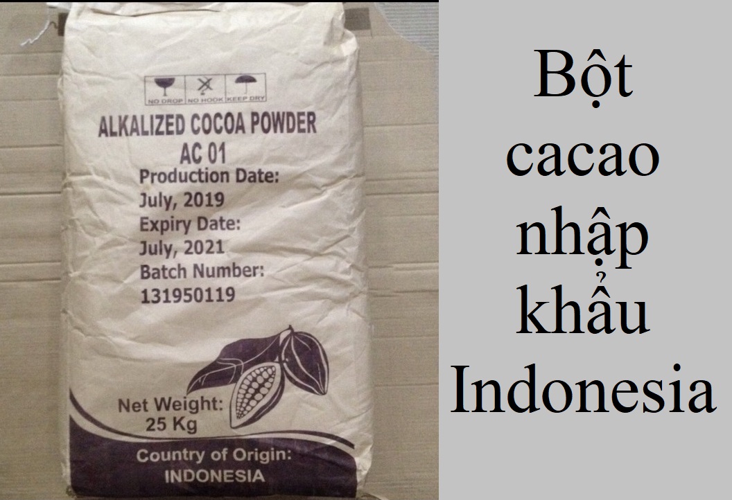 Bột cacao nguyên chất làm bánh Indonesia bao 25kg